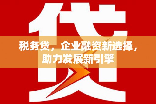辛集税务贷，企业融资新选择，助力发展新引擎