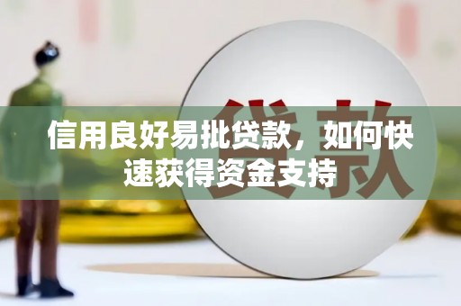 辛集信用良好易批贷款，如何快速获得资金支持
