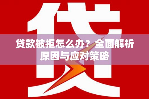 辛集贷款被拒怎么办？全面解析原因与应对策略